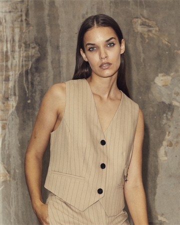 Co Couture PimaCC Pin Vest Beige 30164 